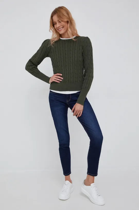 Βαμβακερό πουλόβερ Lauren Ralph Lauren πράσινο