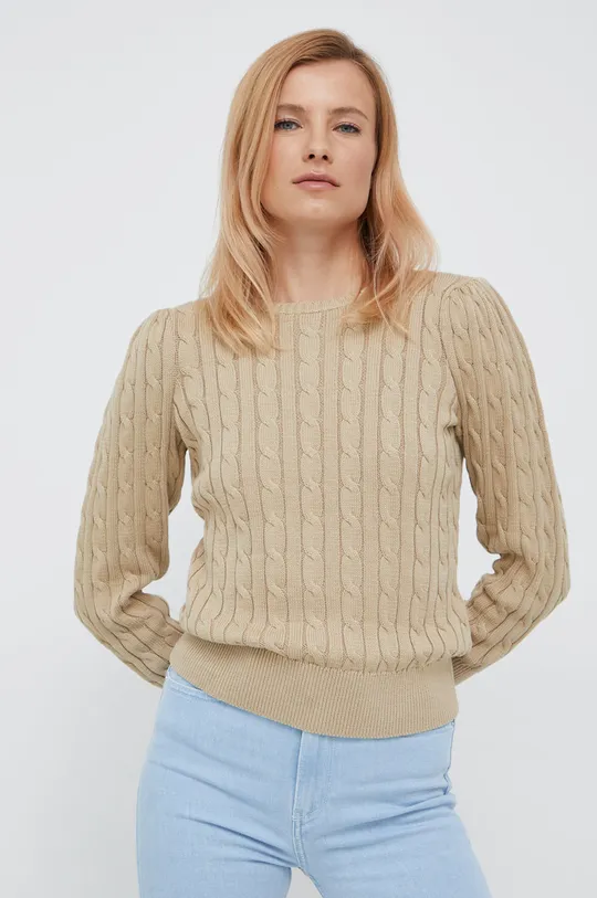 καφέ Βαμβακερό πουλόβερ Lauren Ralph Lauren Γυναικεία