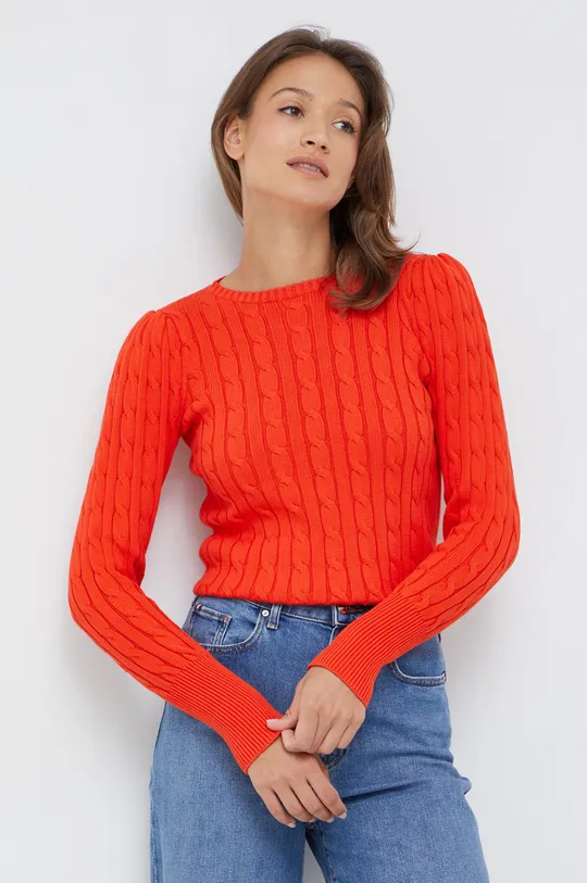 πορτοκαλί Βαμβακερό πουλόβερ Lauren Ralph Lauren