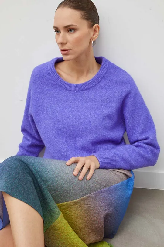 фиолетовой Шерстяной свитер Samsoe Samsoe Женский