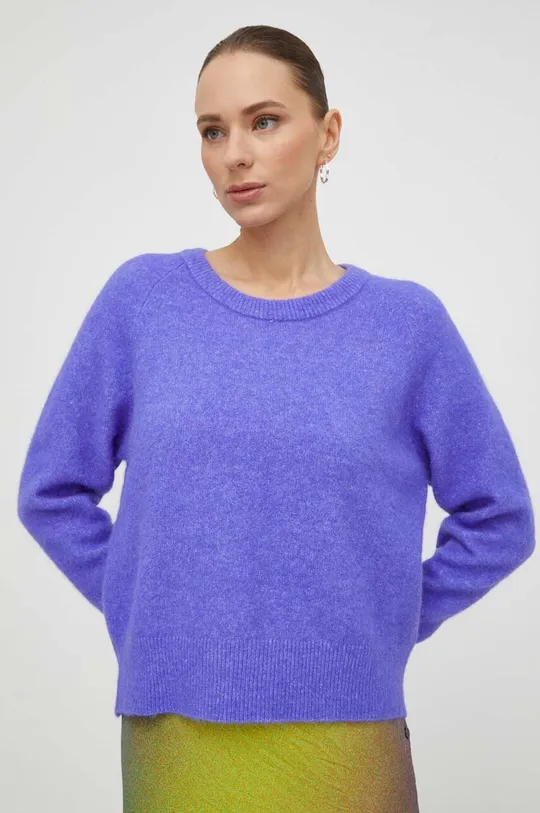 vijolična Volnen pulover Samsoe Samsoe