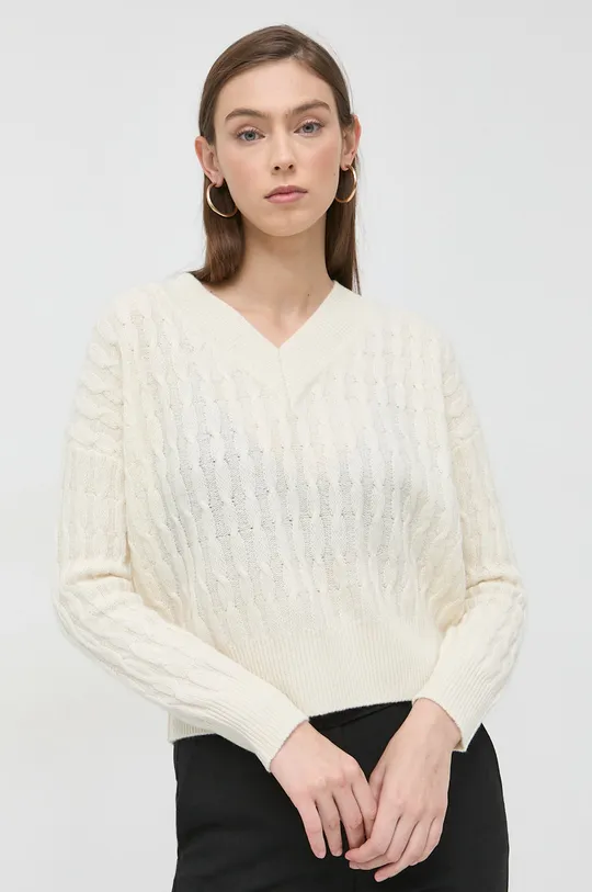 beżowy Marella sweter wełniany Damski
