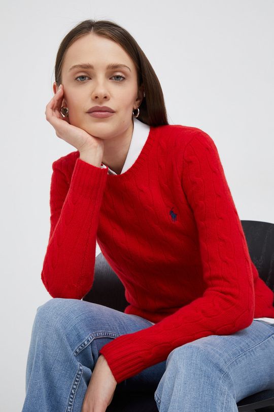 rosu Polo Ralph Lauren pulover de lana De femei