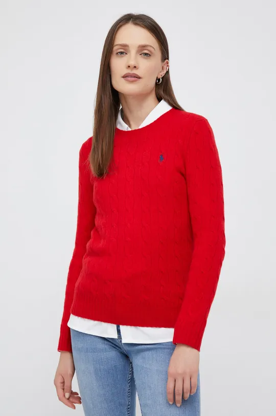 czerwony Polo Ralph Lauren sweter wełniany