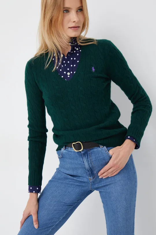 Μάλλινο πουλόβερ Polo Ralph Lauren πράσινο