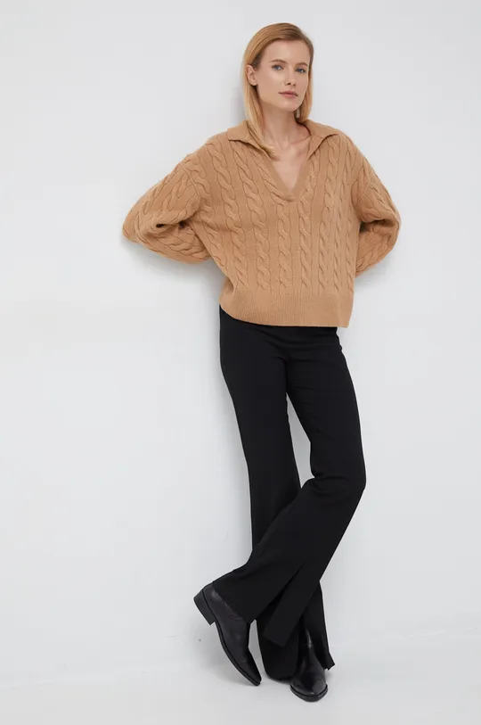 Vlnený sveter Polo Ralph Lauren béžová