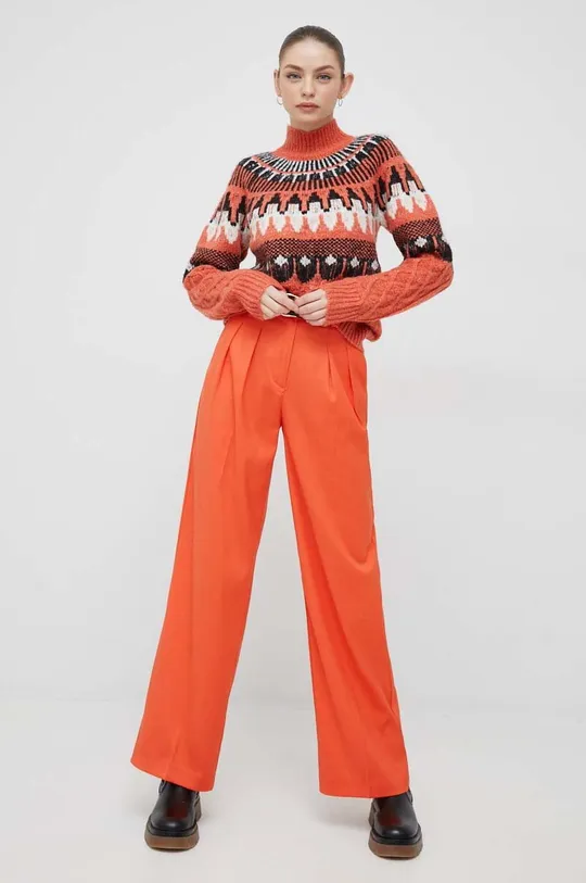 Vero Moda sweter pomarańczowy