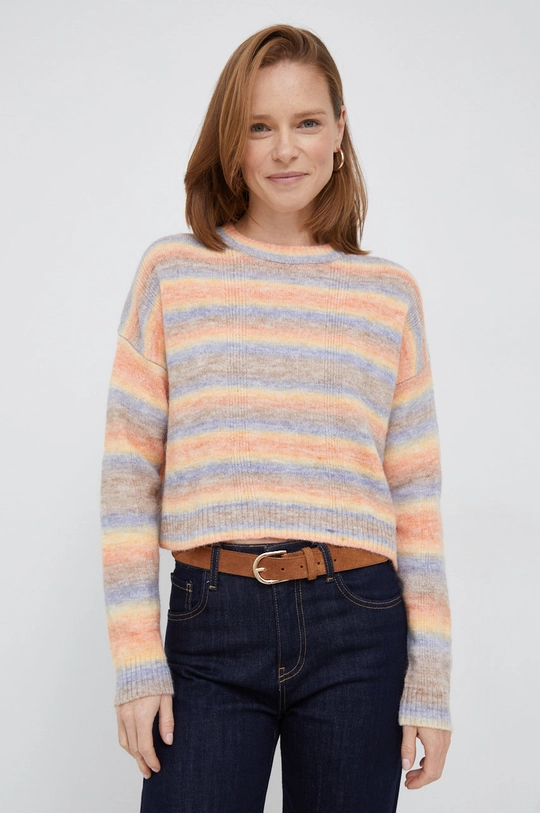 Pepe Jeans sweter z domieszką wełny multicolor