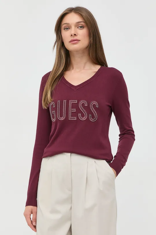 bordowy Guess sweter