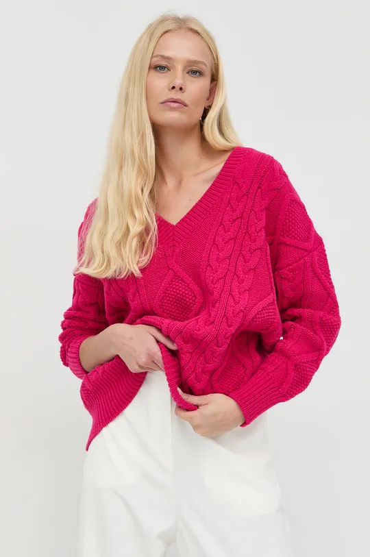 różowy MAX&Co. sweter z domieszką wełny Damski