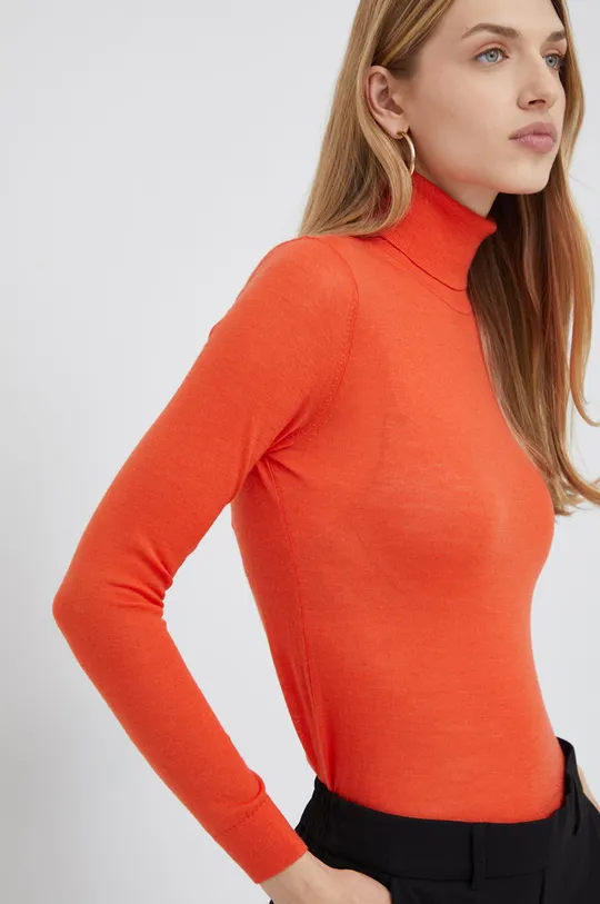 pomarańczowy Calvin Klein sweter wełniany
