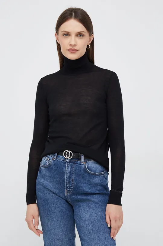 črna Volnen pulover Calvin Klein Ženski