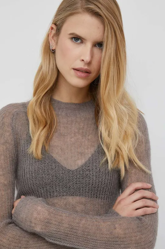 szary Calvin Klein sweter wełniany Damski