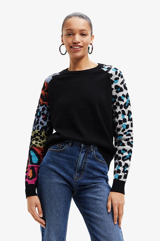 czarny Desigual sweter Damski