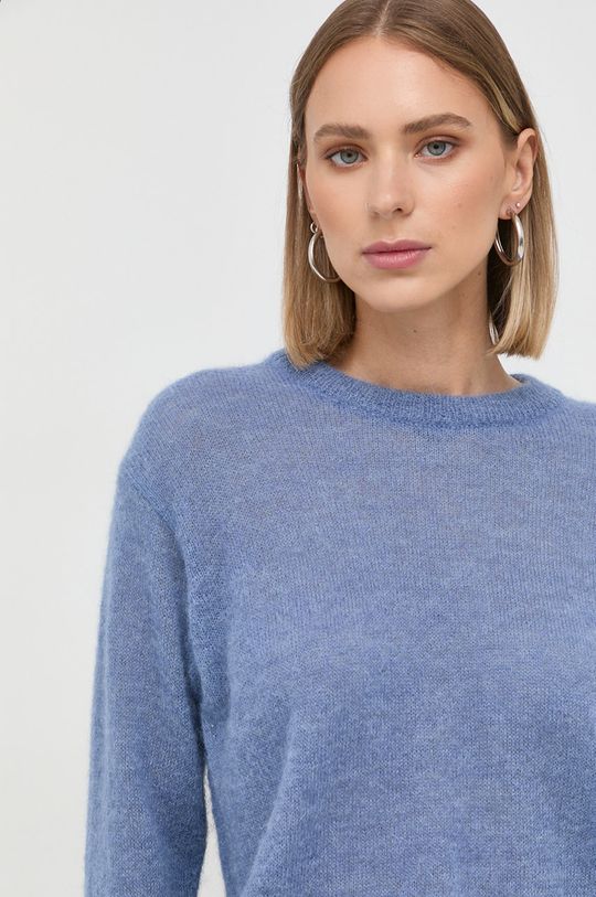 stalowy niebieski Max Mara Leisure sweter wełniany