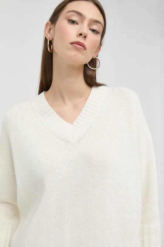 beżowy Marella sweter wełniany