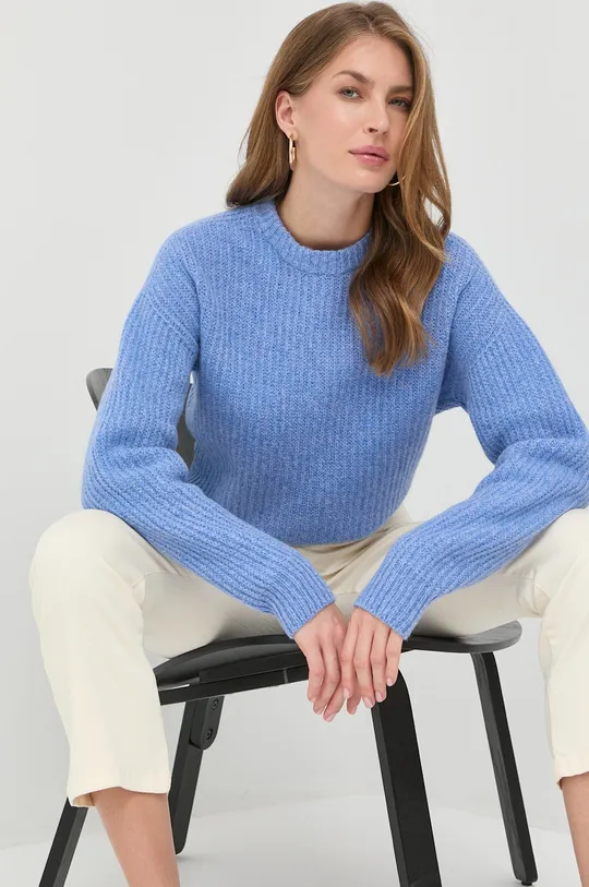 niebieski Marella sweter wełniany Damski