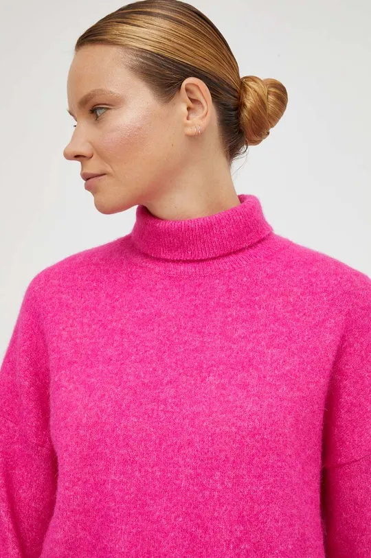 różowy Samsoe Samsoe sweter wełniany NOLA