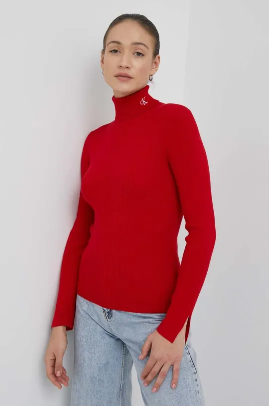κόκκινο Πουλόβερ με προσθήκη μαλλιού Calvin Klein Jeans Γυναικεία