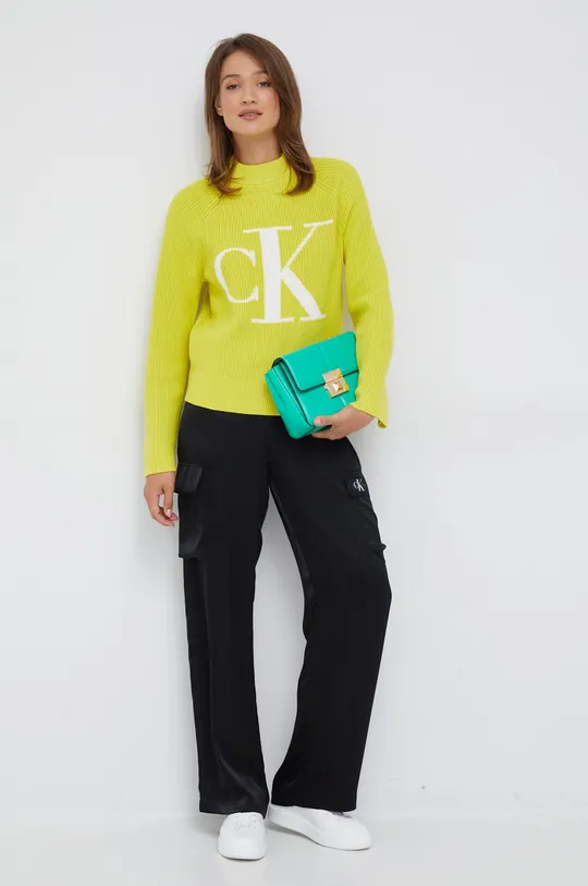 Πουλόβερ Calvin Klein Jeans κίτρινο