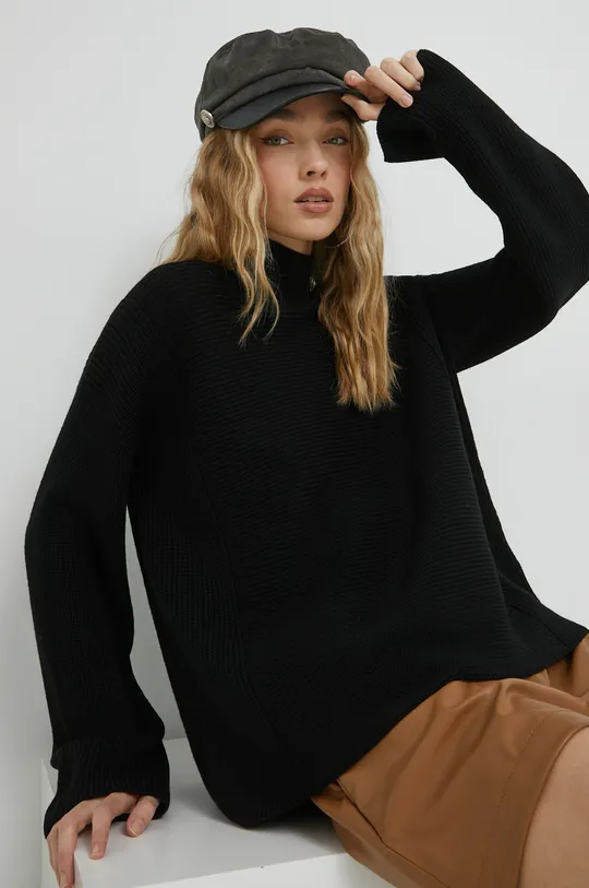 μαύρο Μάλλινο πουλόβερ HUGO Γυναικεία