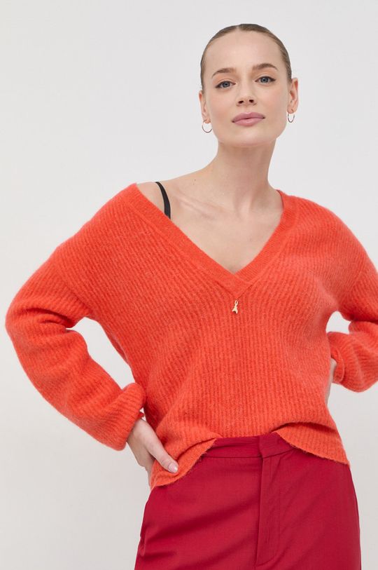 portocaliu Patrizia Pepe pulover de lana De femei