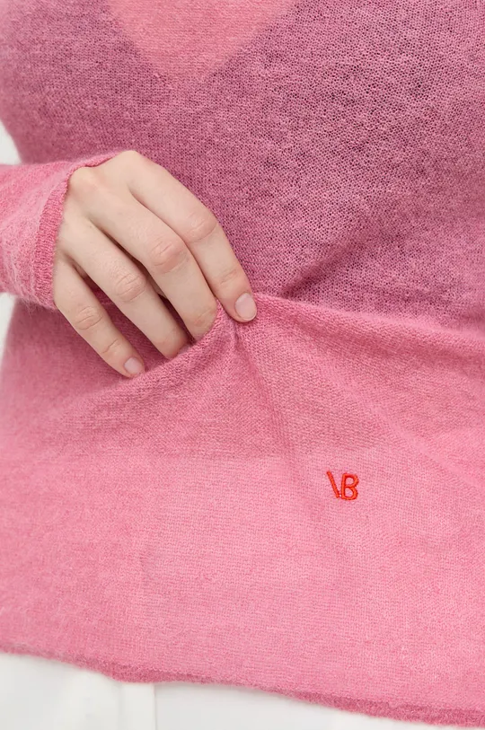 różowy Victoria Beckham sweter wełniany