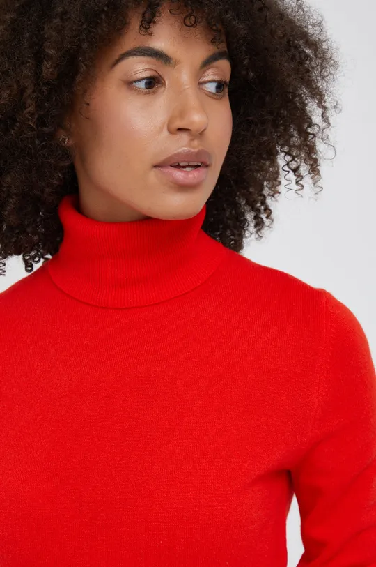 κόκκινο Μάλλινο πουλόβερ United Colors of Benetton Γυναικεία