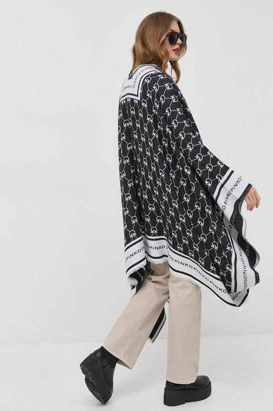 Pinko poncho z domieszką wełny 40 % Akryl, 40 % Wełna, 20 % Wiskoza