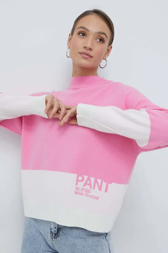 ροζ Πουλόβερ με προσθήκη μαλλιού United Colors of Benetton X Pantone Γυναικεία
