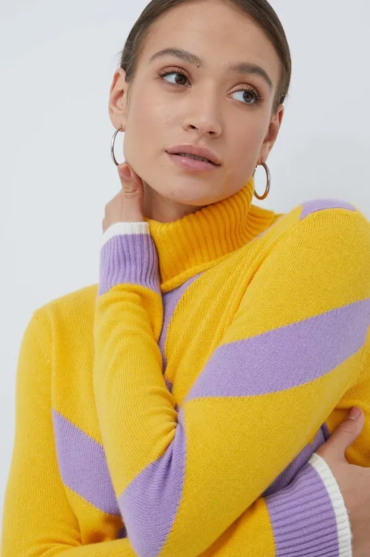 κίτρινο Πουλόβερ με προσθήκη μαλλιού United Colors of Benetton