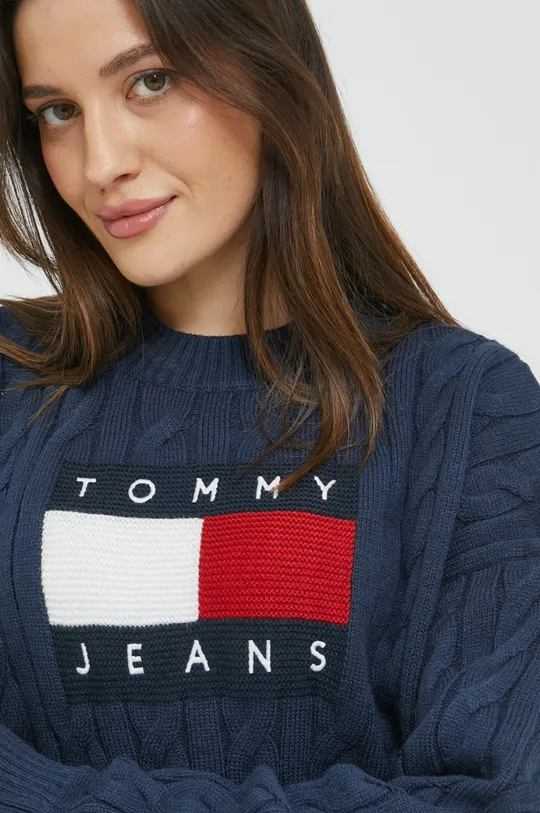 mornarsko modra Pulover Tommy Jeans