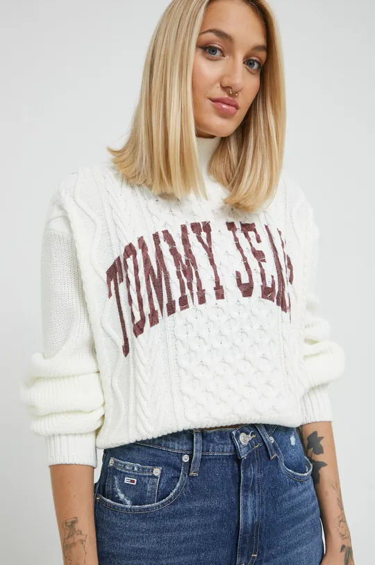 biały Tommy Jeans sweter