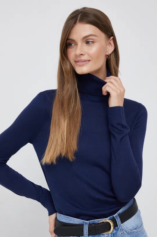 σκούρο μπλε Ένα πουλόβερ σε μείγμα μεταξιού Lauren Ralph Lauren Γυναικεία