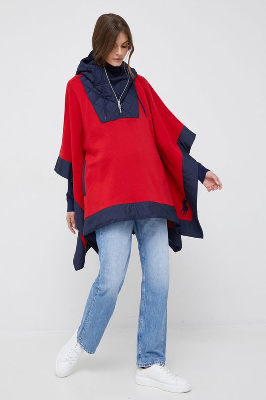 Пуловер с коприна Lauren Ralph Lauren тъмносин
