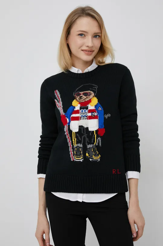 чорний Бавовняний светер Polo Ralph Lauren