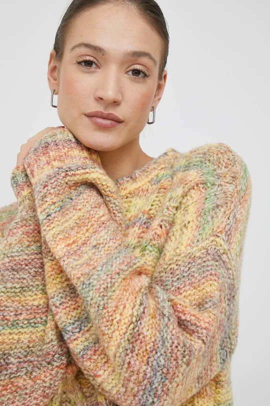 πολύχρωμο πουλόβερ με προσθήκη μαλλιού United Colors of Benetton