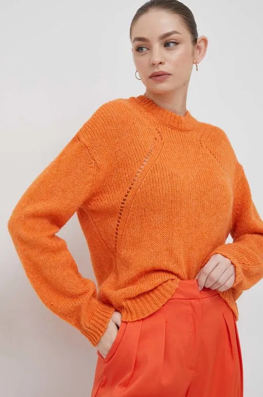 πορτοκαλί Πουλόβερ με προσθήκη μαλλιού United Colors of Benetton Γυναικεία