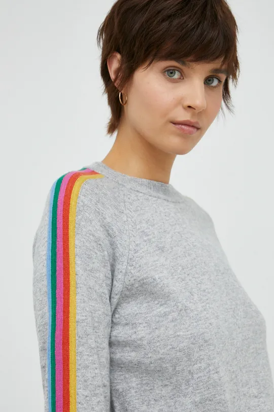 szary United Colors of Benetton sweter z domieszką kaszmiru
