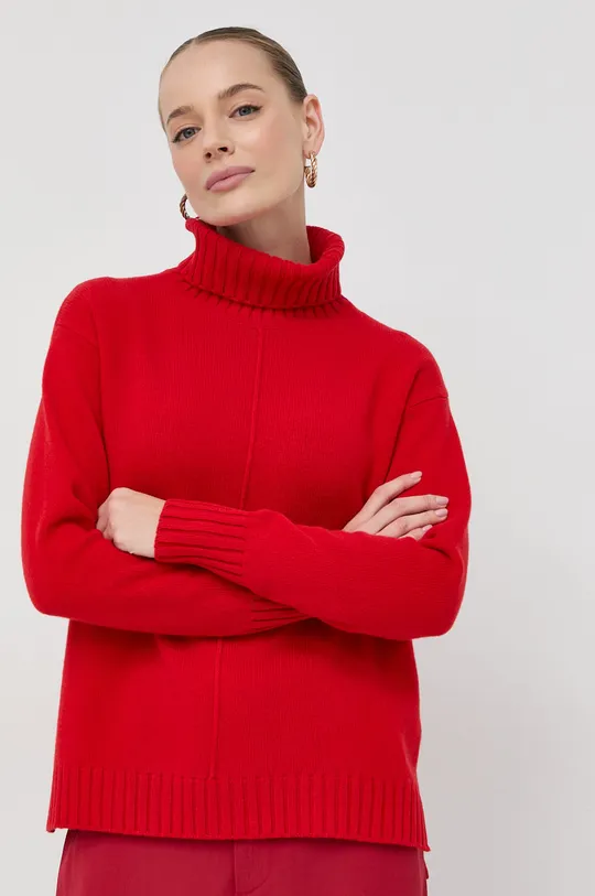 κόκκινο Μάλλινο πουλόβερ Luisa Spagnoli Cafiero Γυναικεία