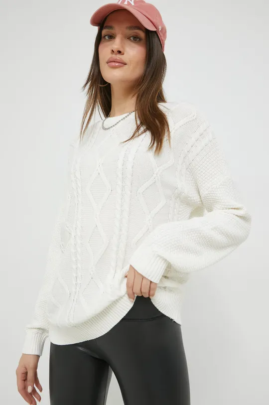 biały Hollister Co. sweter bawełniany Damski