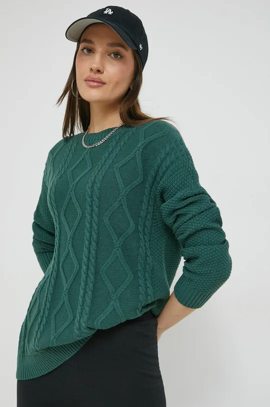 πράσινο Βαμβακερό πουλόβερ Hollister Co. Γυναικεία