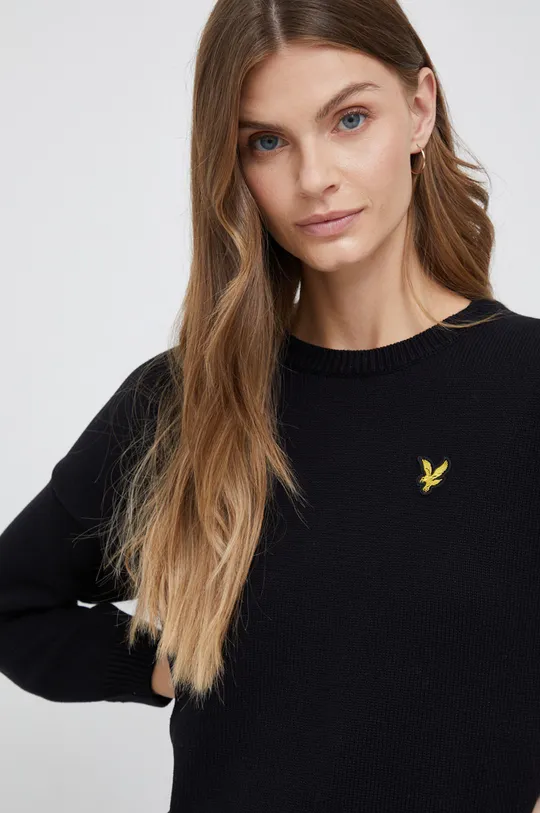 μαύρο Βαμβακερό πουλόβερ Lyle & Scott