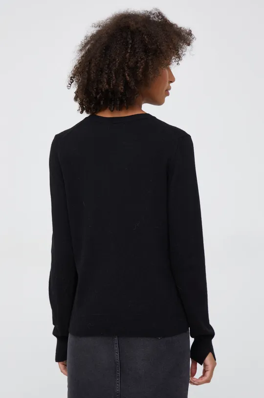 Sisley sweter z domieszką kaszmiru czarny