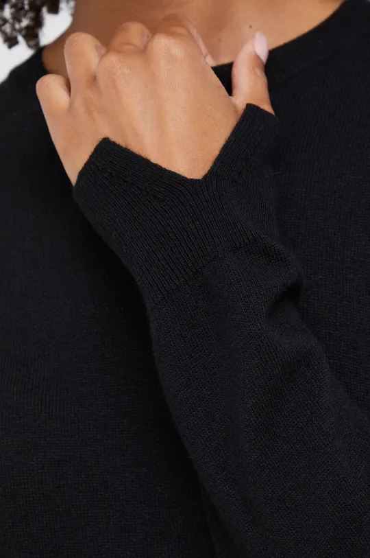 czarny Sisley sweter z domieszką kaszmiru