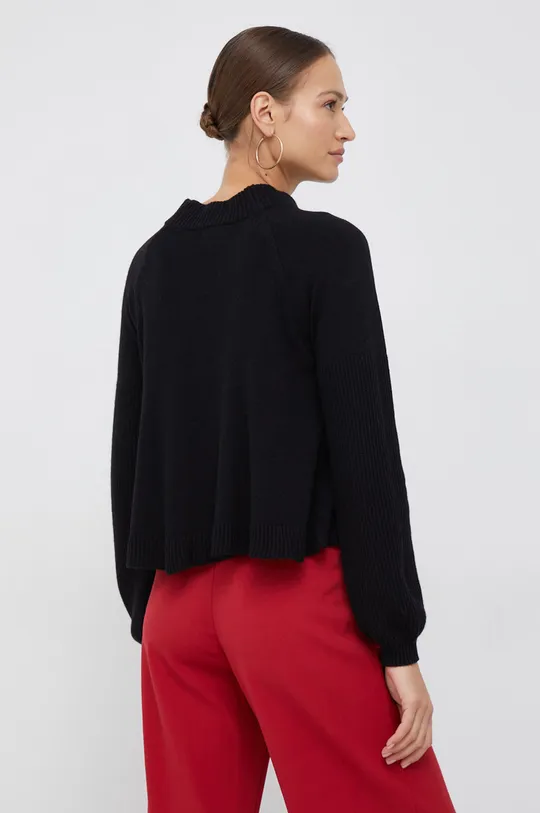Sisley sweter z domieszką kaszmiru czarny
