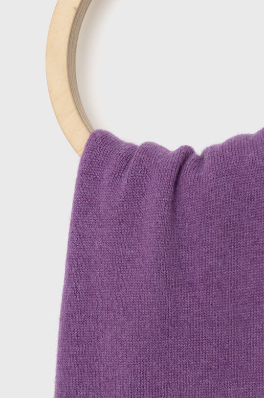 Sisley szalik z domieszką wełny purpurowy