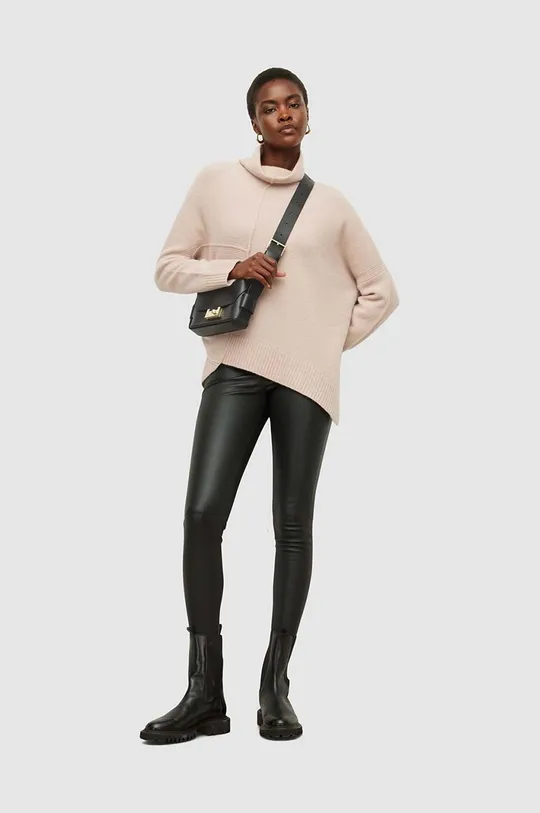 AllSaints sweter LOCK ROLL NECK 44 % Wełna, 24 % Poliamid, 18 % Wiskoza, 11 % Inny materiał, 3 % Elastan