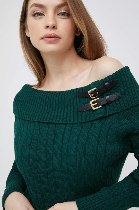 πράσινο Βαμβακερό πουλόβερ Lauren Ralph Lauren Γυναικεία