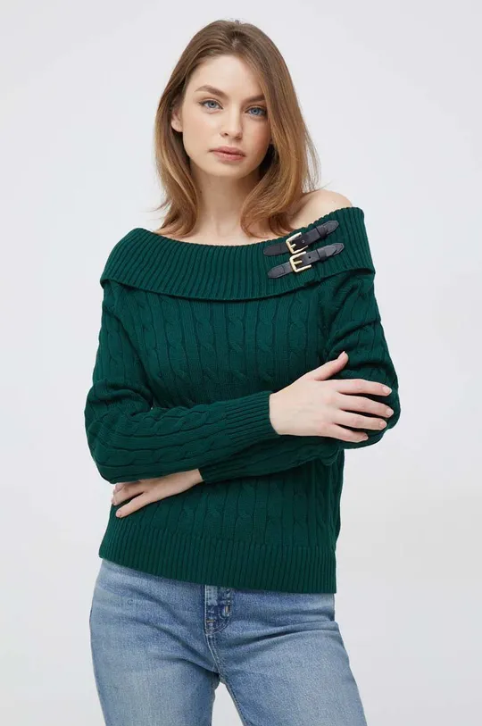 πράσινο Βαμβακερό πουλόβερ Lauren Ralph Lauren